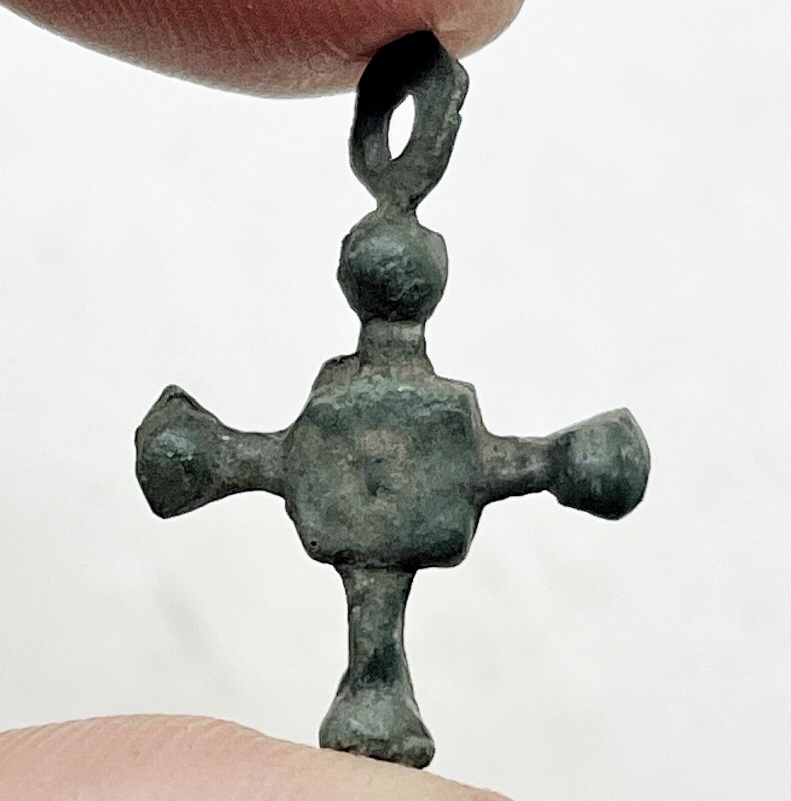 RARE Authentic Medieval Crusader Bronze Cross Artifact Circa 1095-1492 AD _ A