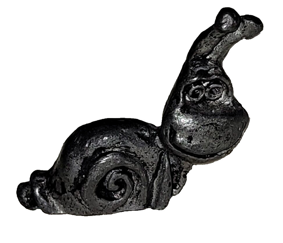 Mini Pewter Figurine Whimsical Happy Smiling SNAIL