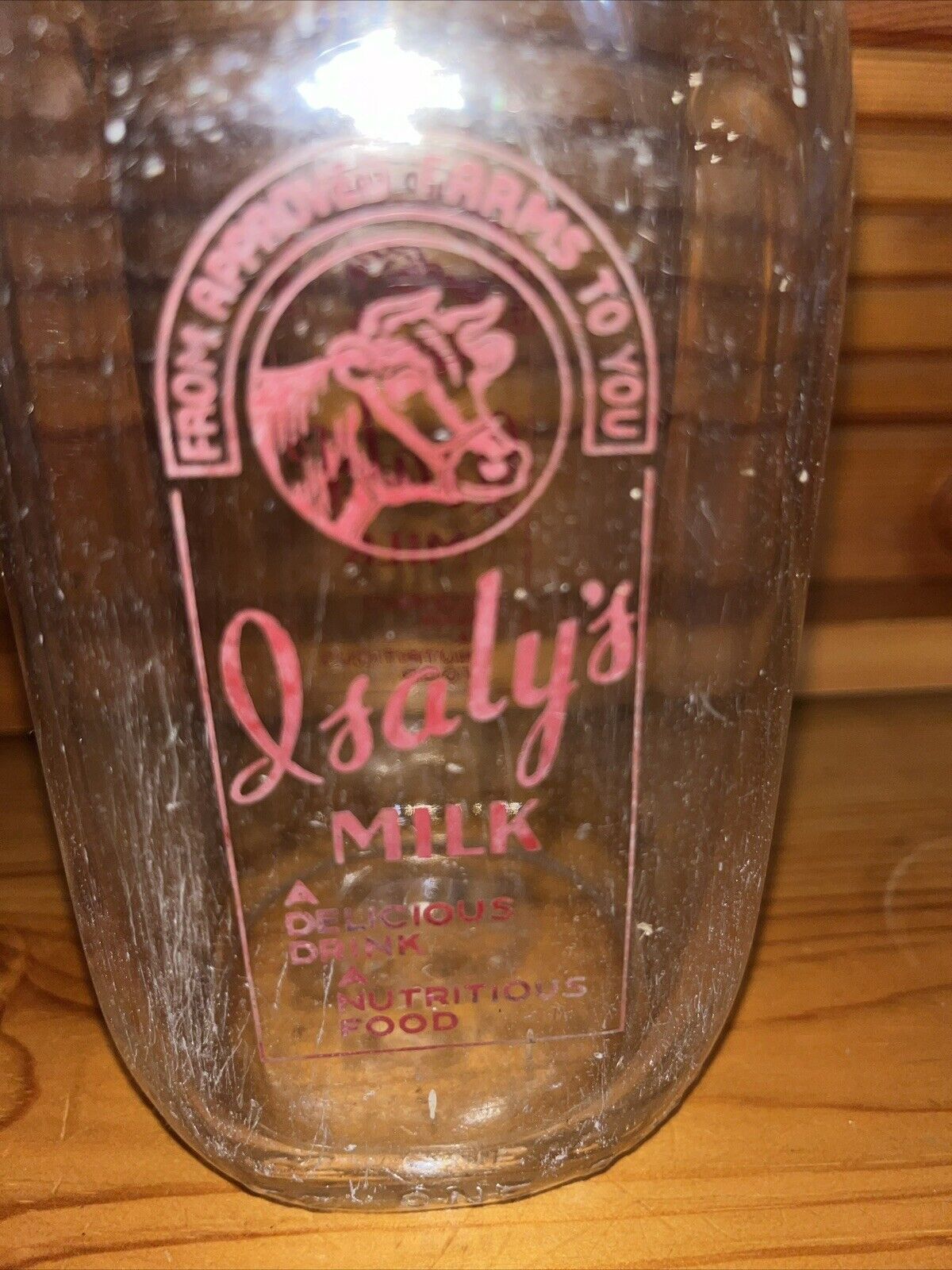 Isaly’s Vintage Quart Glass Milk Bottle