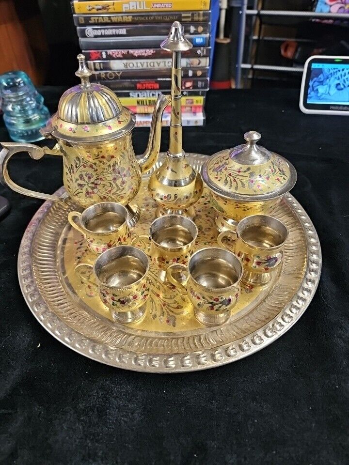 Turkish Ottoman Tughra Tea Set Made In India