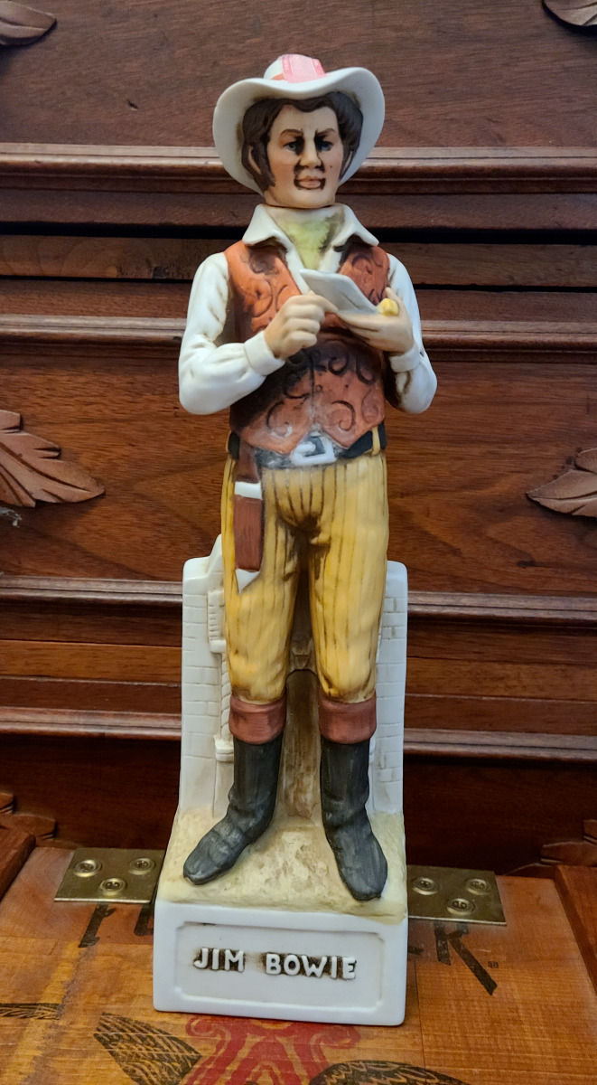 Vintage Jim Bowie McCormick Whiskey Decanter Americana Porcelain 3 of 3