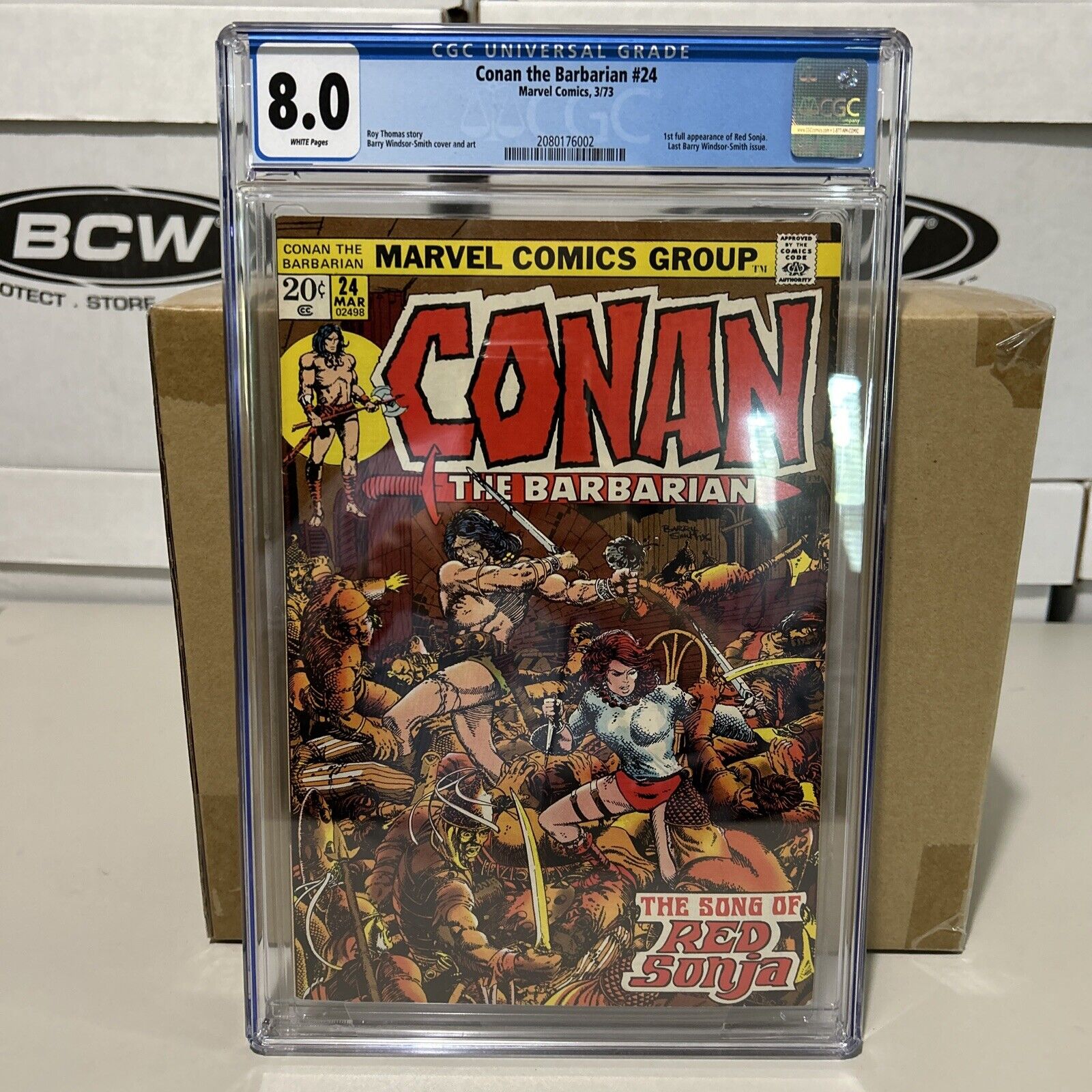 Marvel Comics Conan  24 CGC 8.0 Red Sonja First Full Appearance