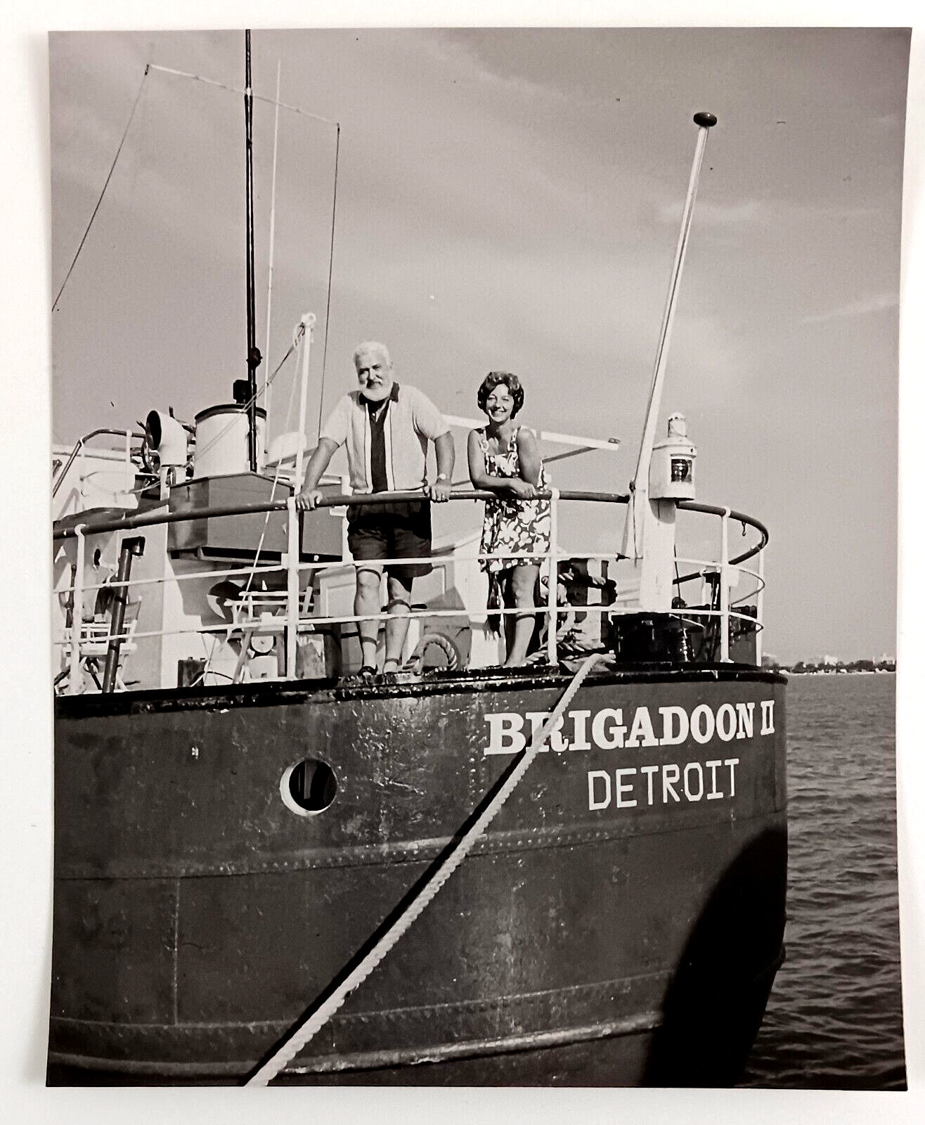 1971 Detroit Michigan Brigadoon II Ship Boat Dr John Thomson Vintage Press Photo