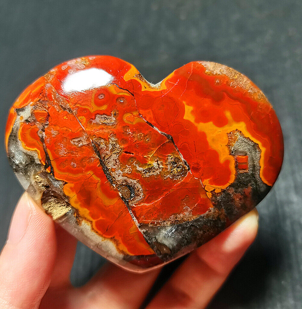 RARE 68g Natural Warring States Red agate crystal /Healing /Gift  WYX520