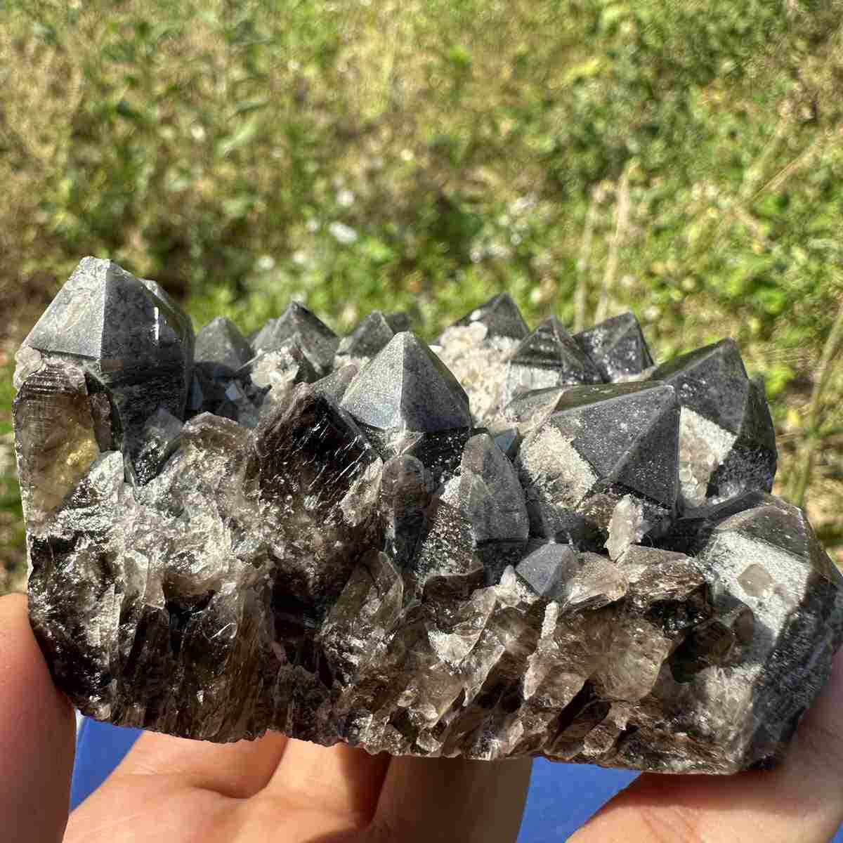 285g Natural tea-coloured crystal Ginzan quartz cluster specimen healing