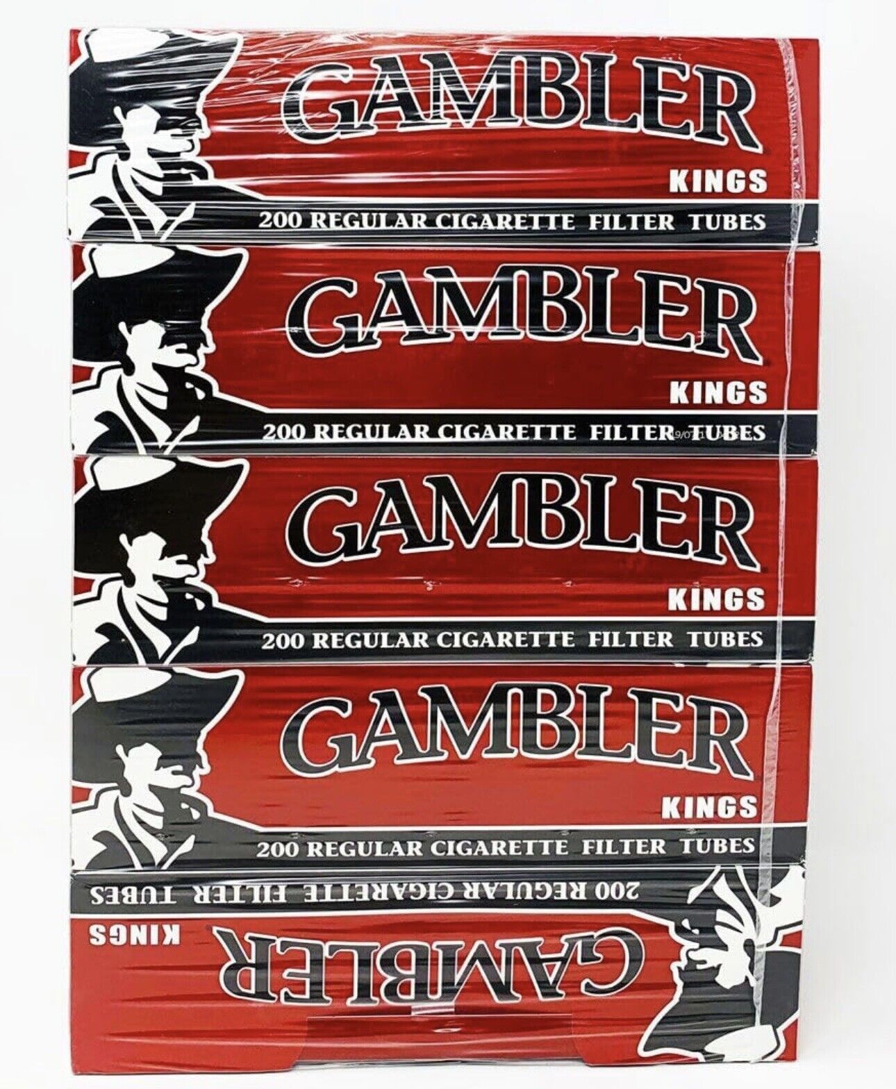 Gambler Regular King Size RYO Cigarette Tubes - 5 Boxes (1000 Tubes)