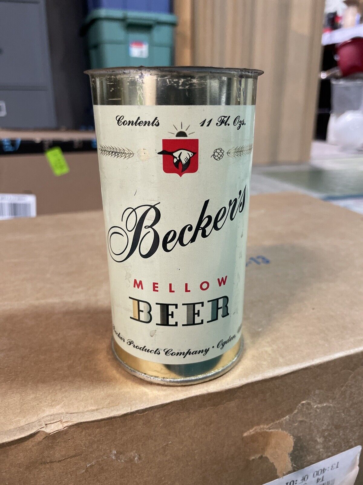 Becker\'s Mellow 11 OZ Flat Top Beer Can