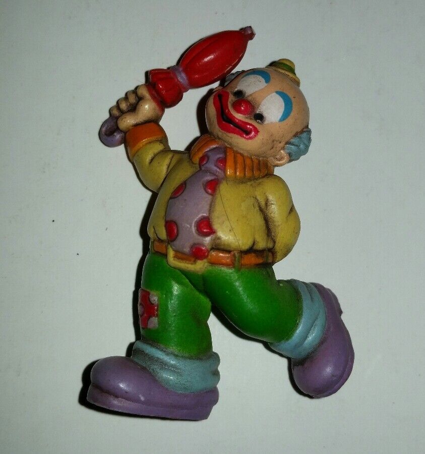 Hard plastic clown 2 1/2 inches tall 