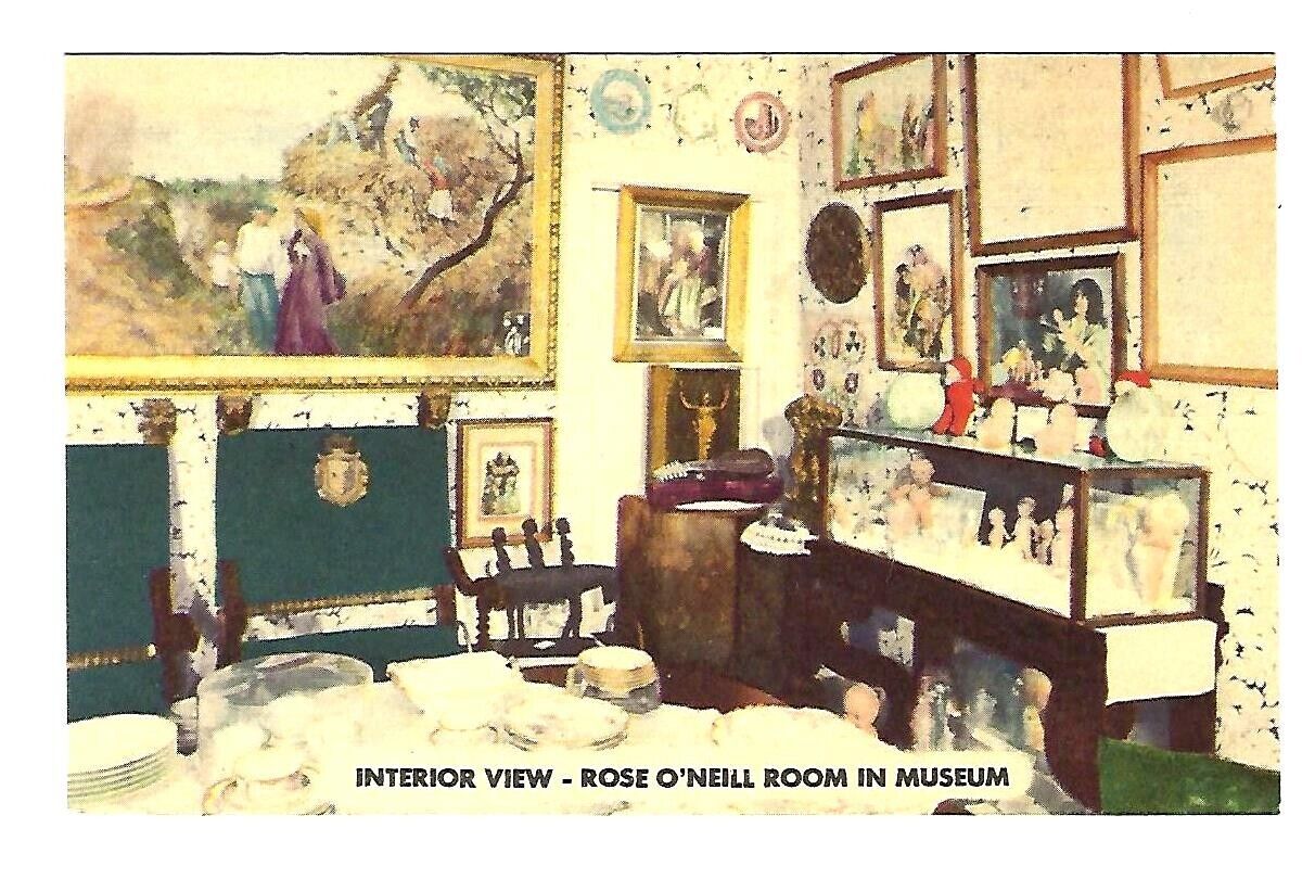 MWM Co. Vintage Post Card Interior View of Rose O\'neill Room in Museum