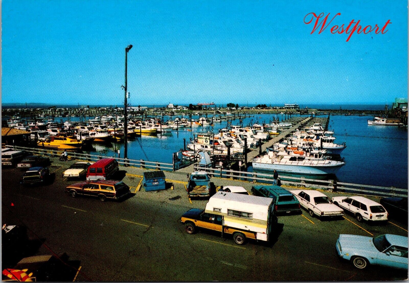 Postcard  Westport Washington Salmon Fishing Boats [ec]