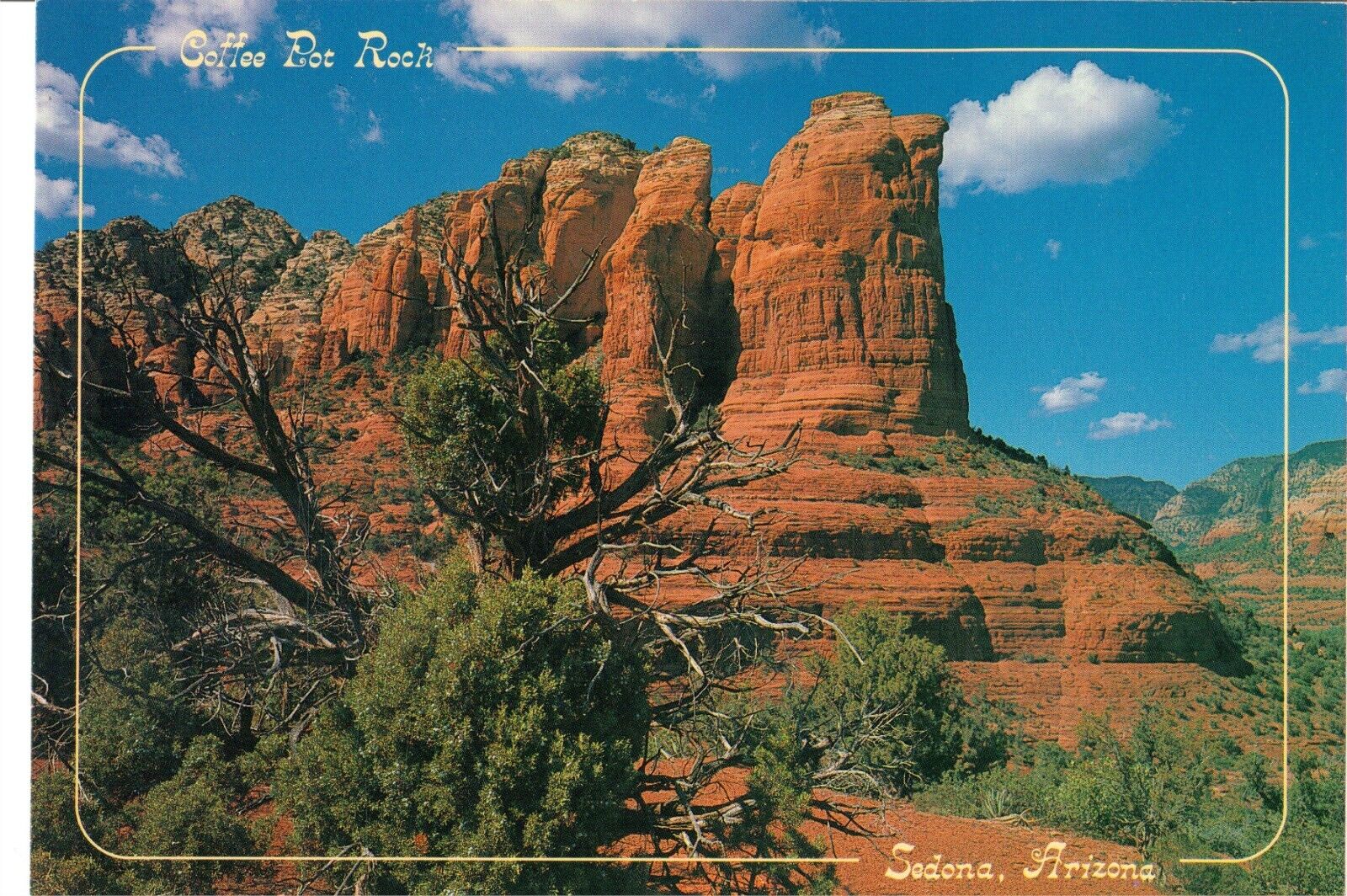 NEW 4x6 Postcard Arizona Coffee Pot Rock formation Sedona State nature unposted