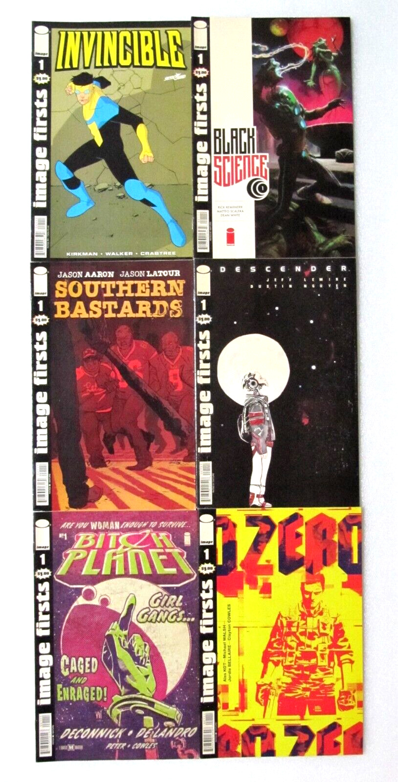 LOT OF 6 IMAGE FIRSTS COMICS - INVINCIBLE ZERO BITCH PLANET BLACK SCIENCE BAGGED