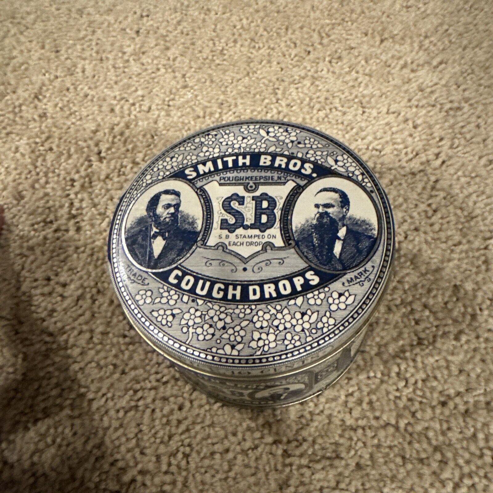Smith Brothers Cough Drops Vintage Tin