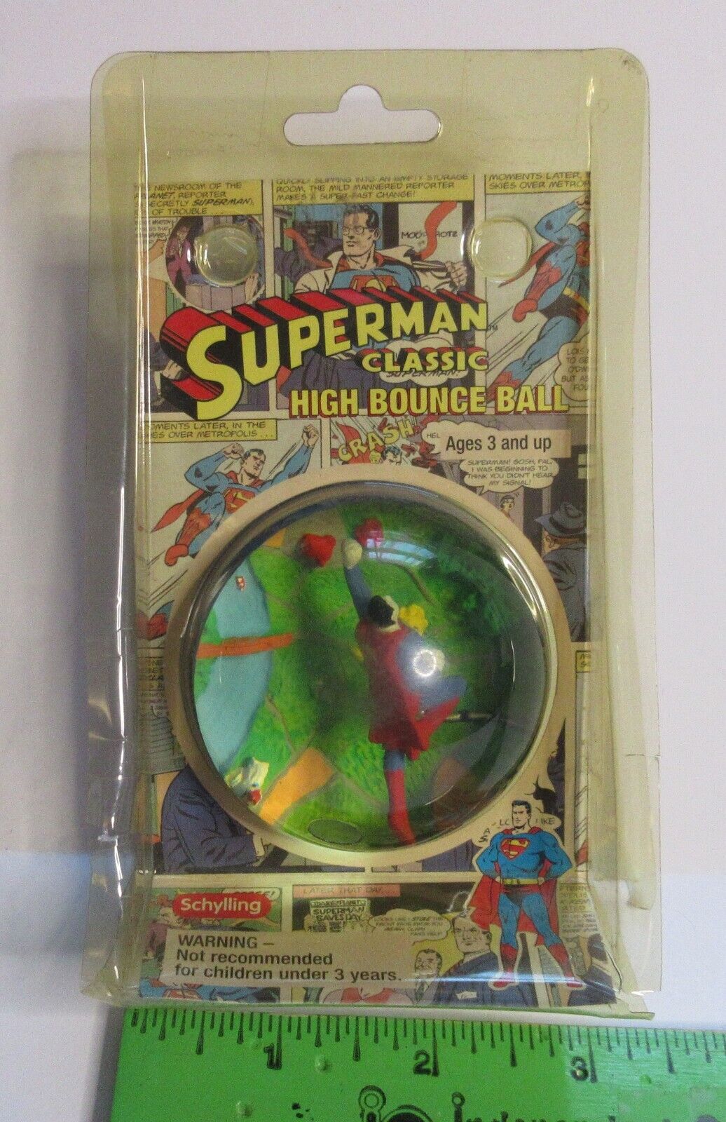 Vintage 2004 Schylling SUPERMAN Classic High Bounce BALL Sealed  HTF