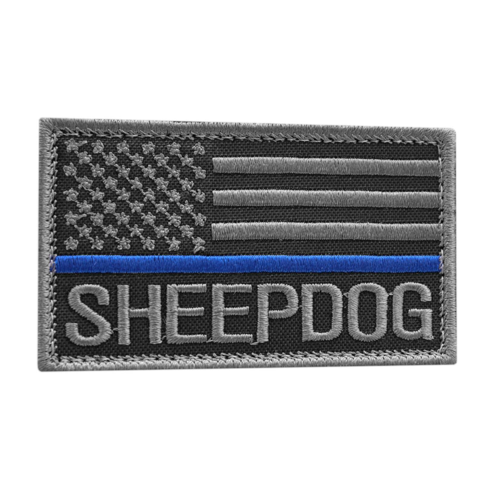 american sheepdog thin blue line subdued police sheriff agent tactical cap patch