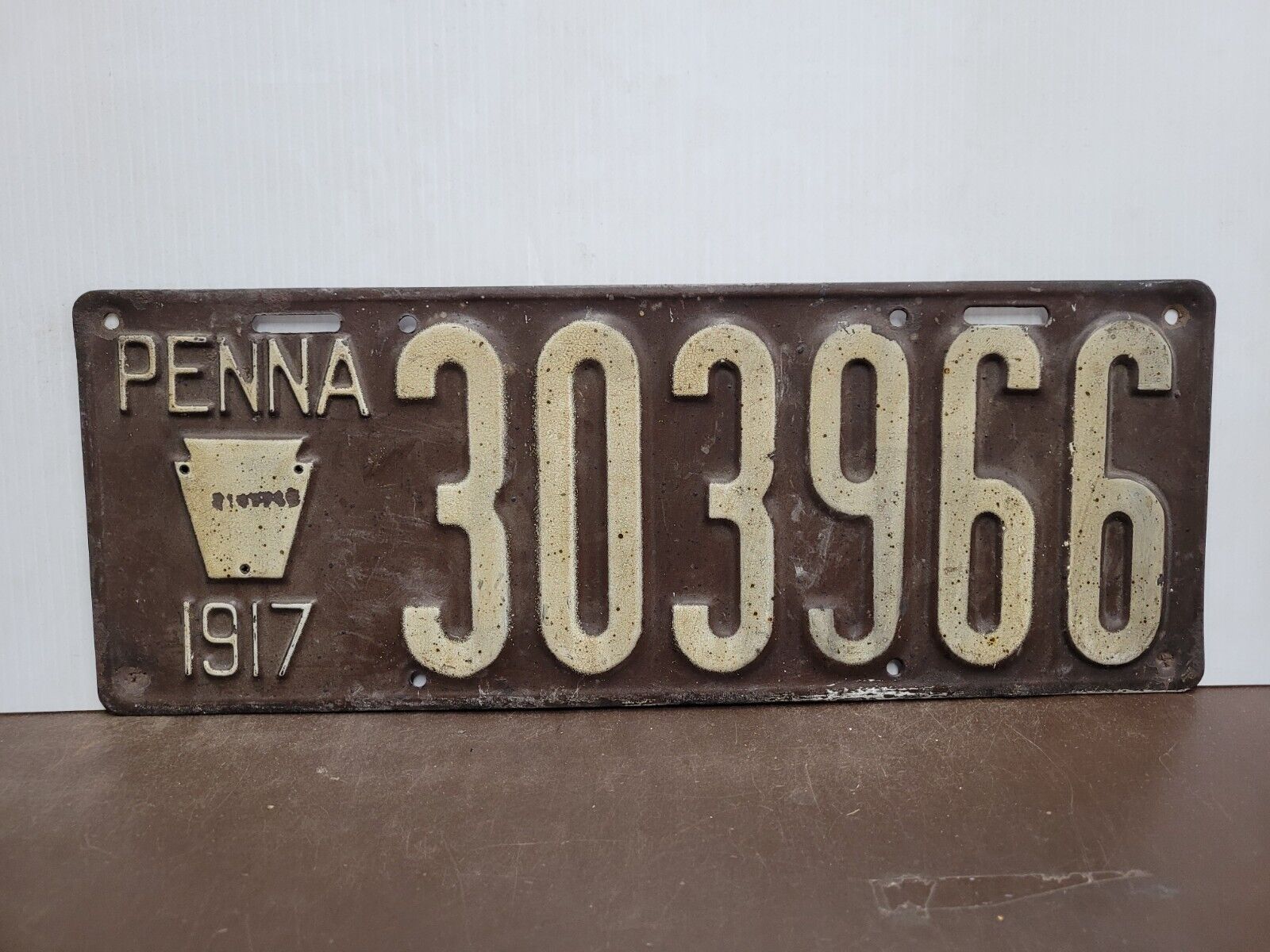NICE 1917 Pennsylvania   License Plate Tag