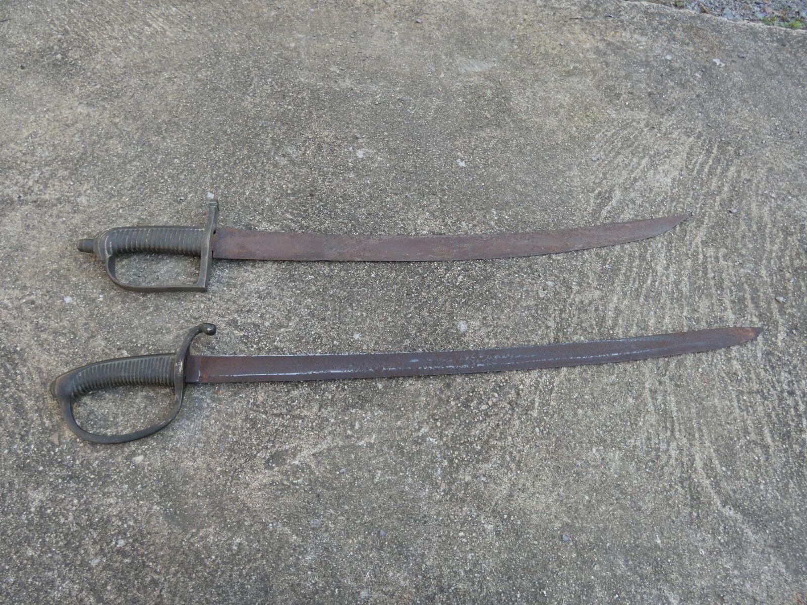 1791 1831 Original French Antique Lot 2 Glaive Sword Briquet