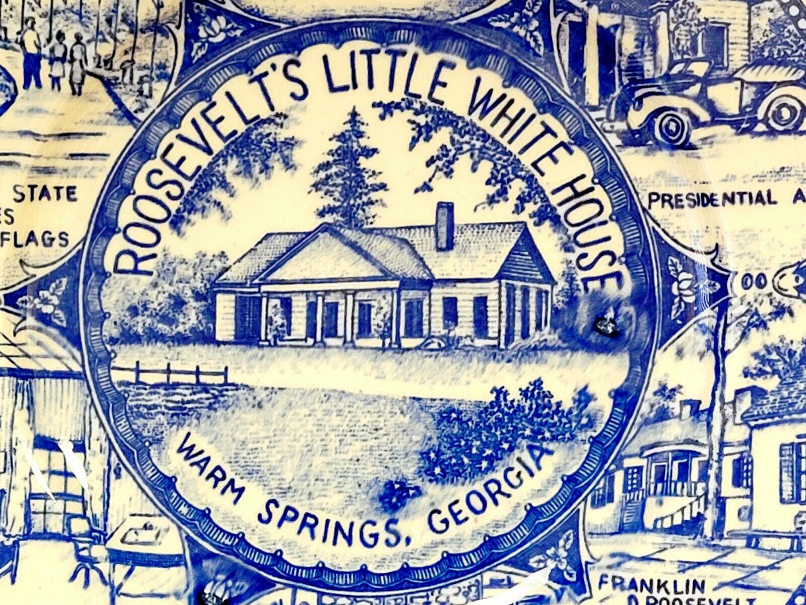 Roosevelt\'s Little White House Vtg Travel Souvenir Plate 7\