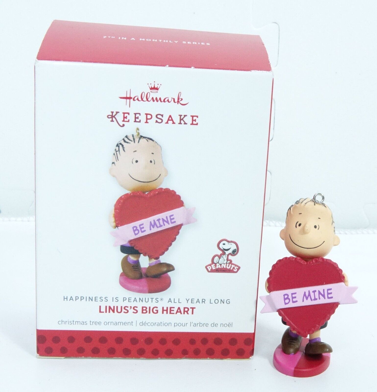 New Hallmark Keepsake Christmas Tree Ornament Peanuts Linus\'s Big Heart 7th