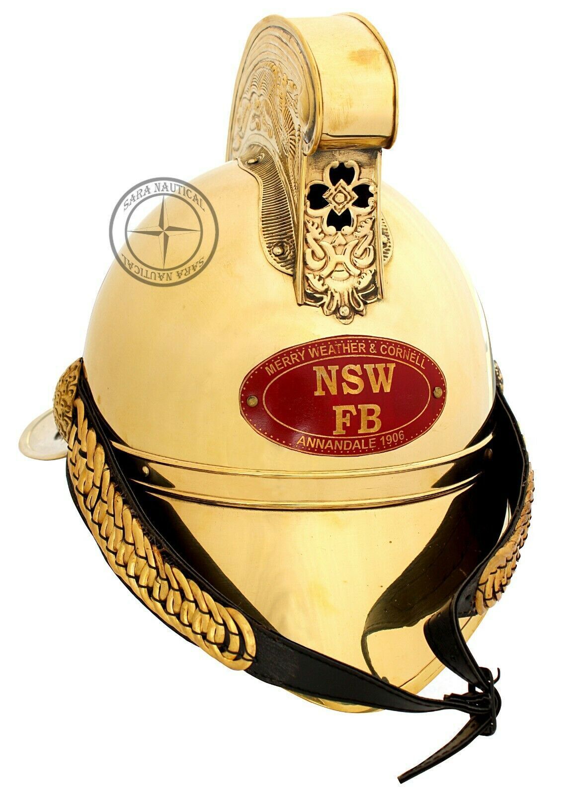 Brass Fireman Helmet Merry Weather NSW FB Helmet Victorian Fighter Helmet
