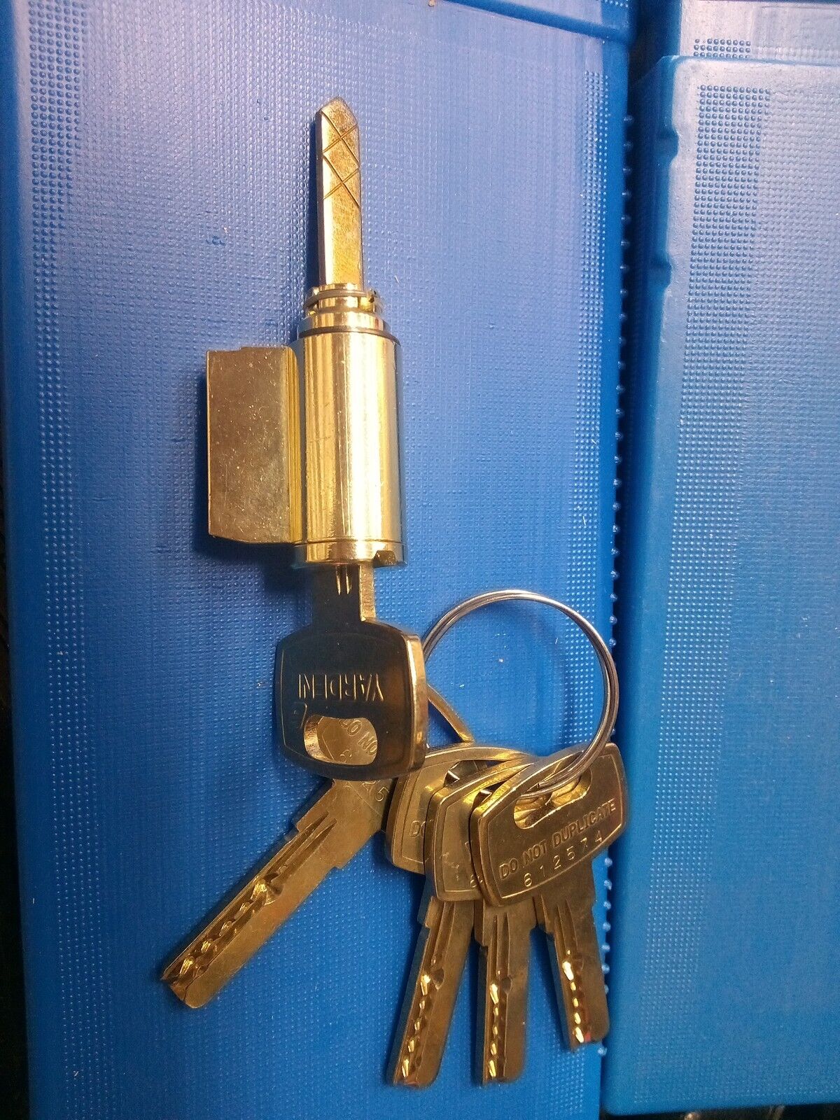 YARDENI Key In Knob KIK 281141 High Security Cylinder W 5 Keys Gold For Arrow