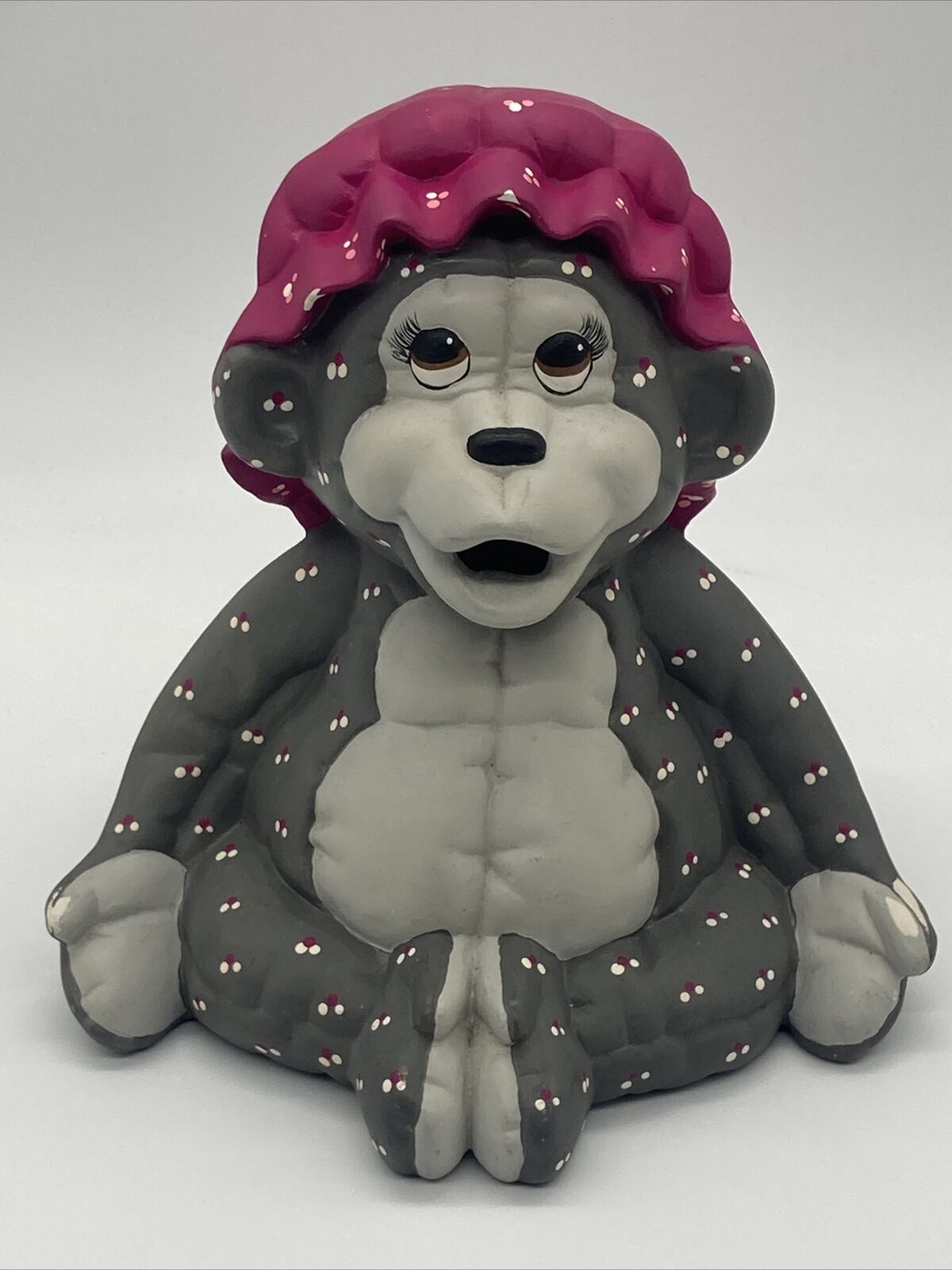 Vintage 1985 Ceramic Monkey Ape Collectible Figurine 7” Kimple Mold