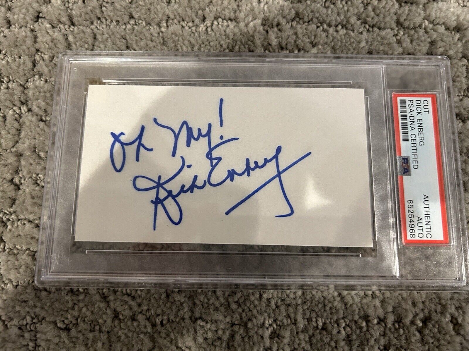 Dick Enberg Signed Cut PSA Certified Autograph Inscribed Auto