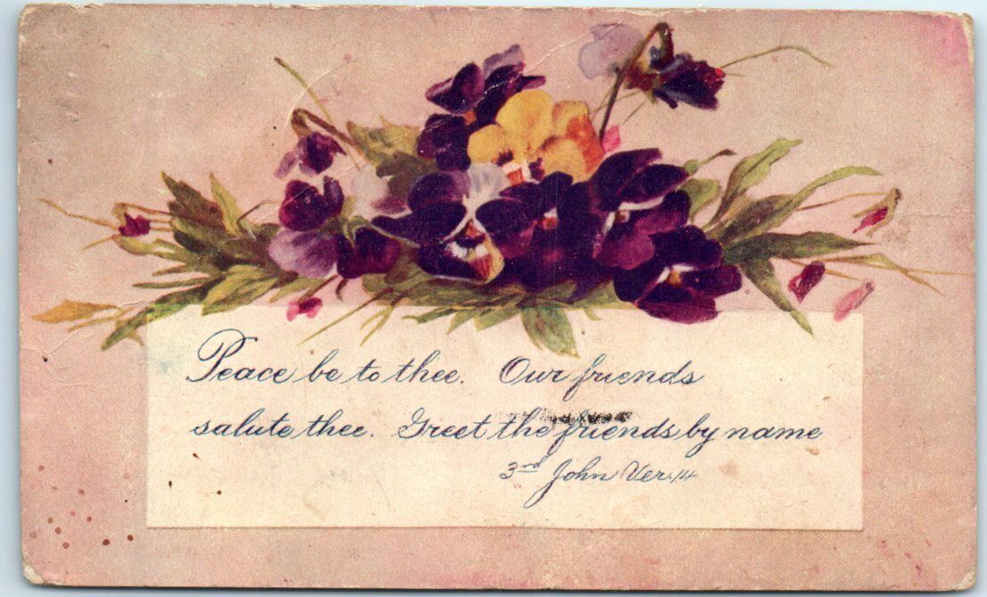 Postcard - Friendship Greeting Card with Poem - Flowers Art Print