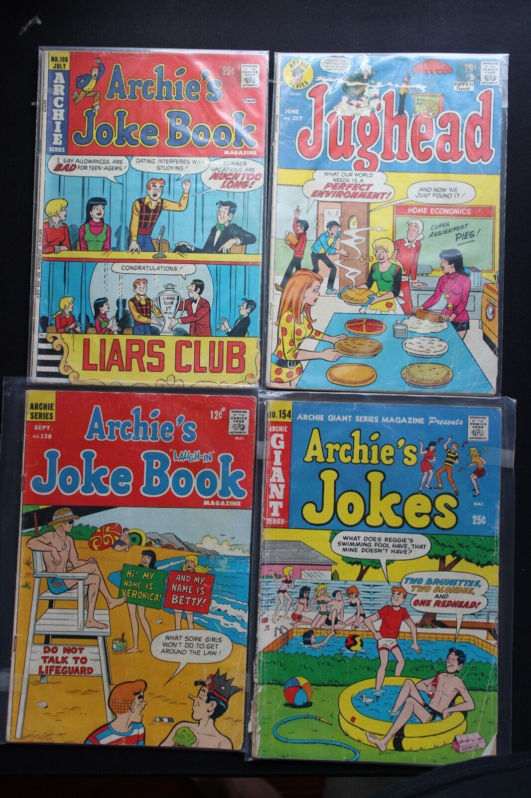 Vintage *ARCHIE* Comic lot of x4, Joke Book, Jughead & Giant series, SHIPS TODAY