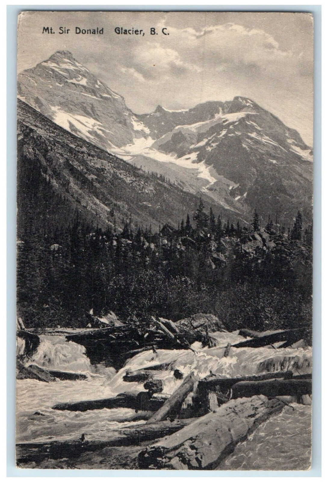 1915 Mount Sir Donald Glacier British Columbia Canada Antique Posted Postcard