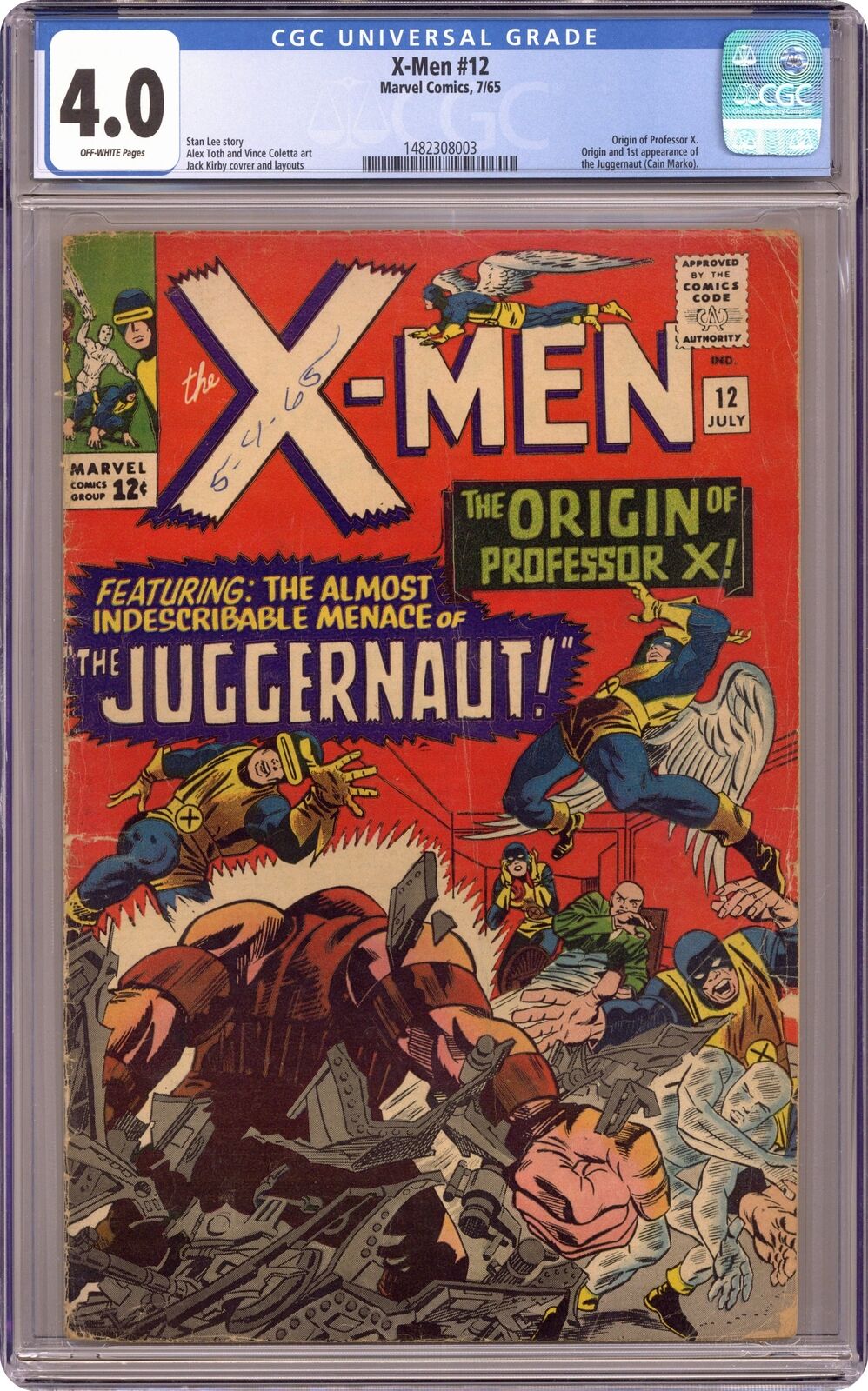 Uncanny X-Men #12 CGC 4.0 1965 1482308003 1st app. Juggernaut