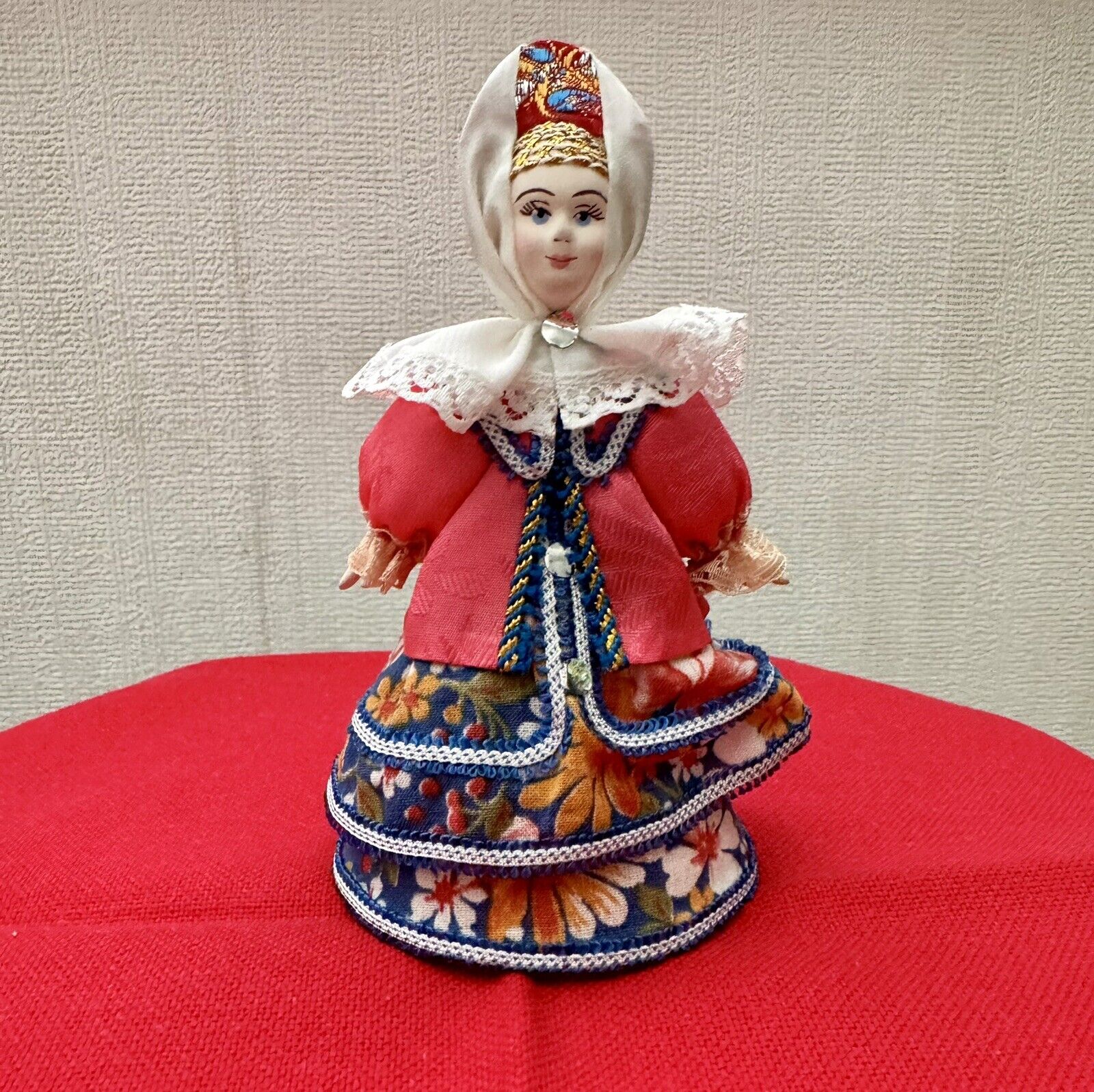 RUSSIAN Traditional Folk Art Doll 6” Tall