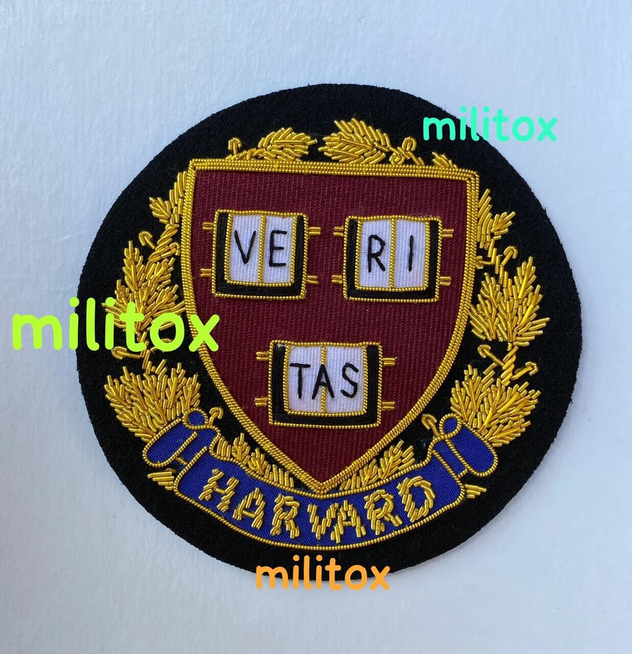 Harvard Elegance Iconic Harvard University Hand embroidered Blazer Badge