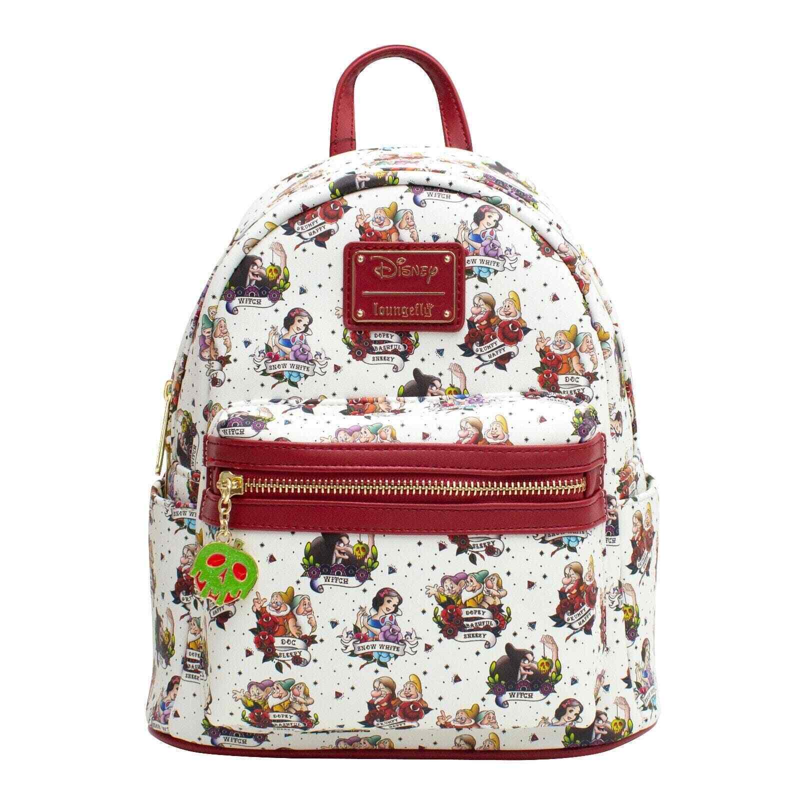 Snow White and the Seven Dwarfs Tattoo Loungefly Exclusive Mini Backpack NEW