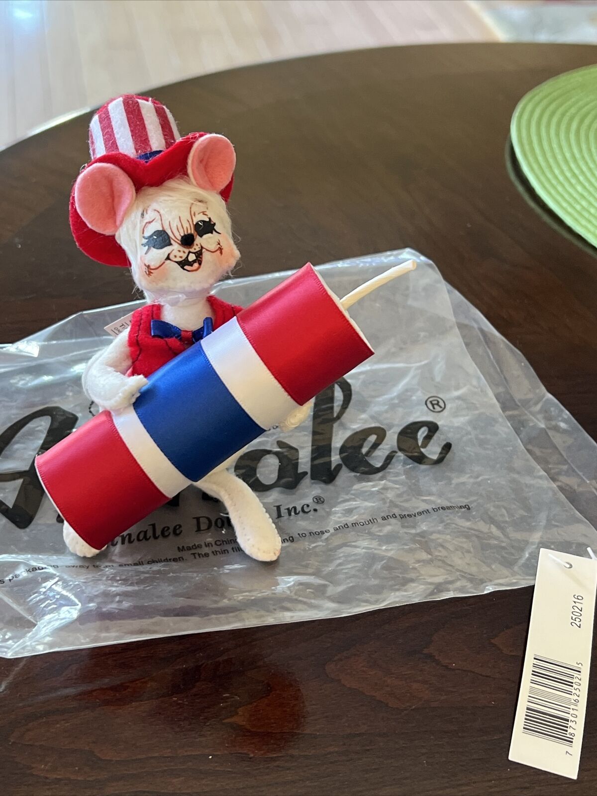 Annalee Dolls Patriotic  5in Firecracker Mouse  - NEW