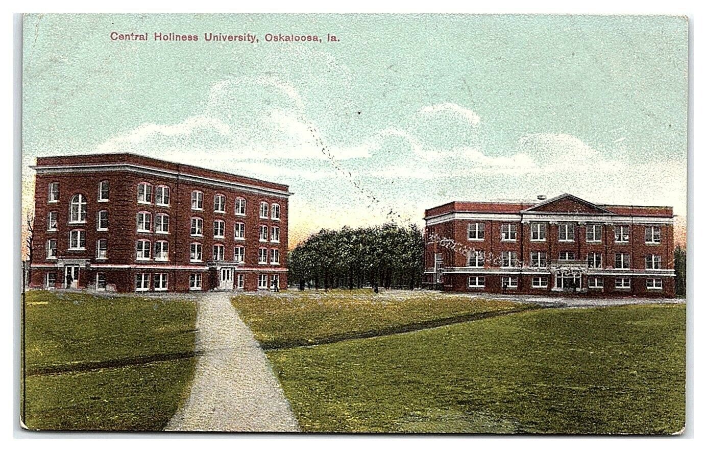 Central Holiness University, Oskaloosa, IA Postcard *7C9