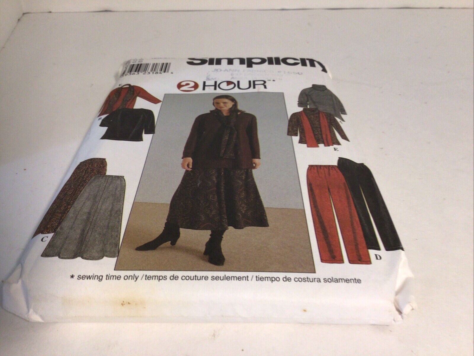 1999 Simplicity Sewing Pattern 8805 Womens Pants Skirt Top Scarf Sz 18-24 uncut