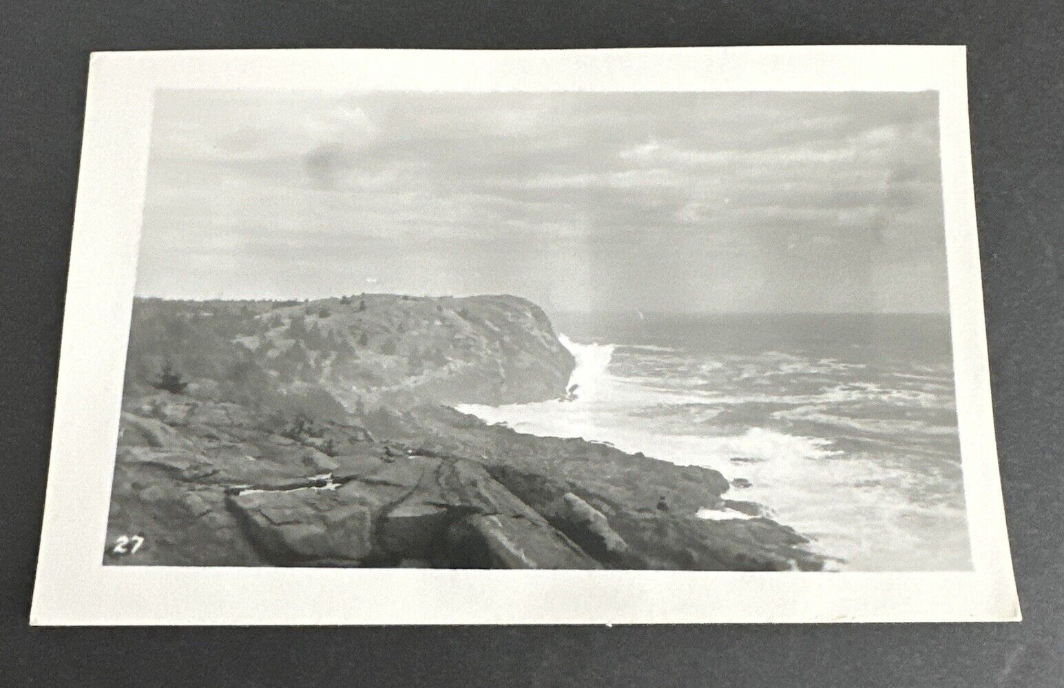 Vintage Postcard: RPPC Surf at White Head, Monhegan, Maine ME~ Unposted