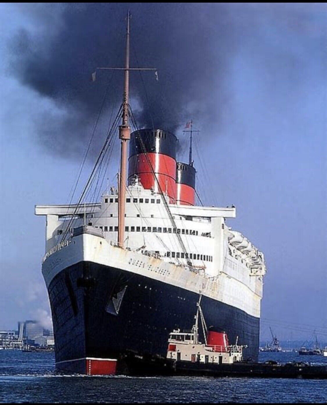 RMS Queen Elizabeth(20) photos sailing and Fire etc. Reduced