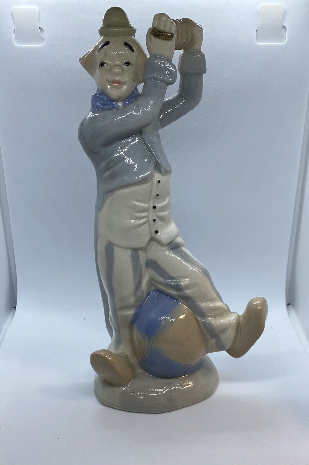 Vintage Tengra Porcelain Clown Playing Concerina (Spain)
