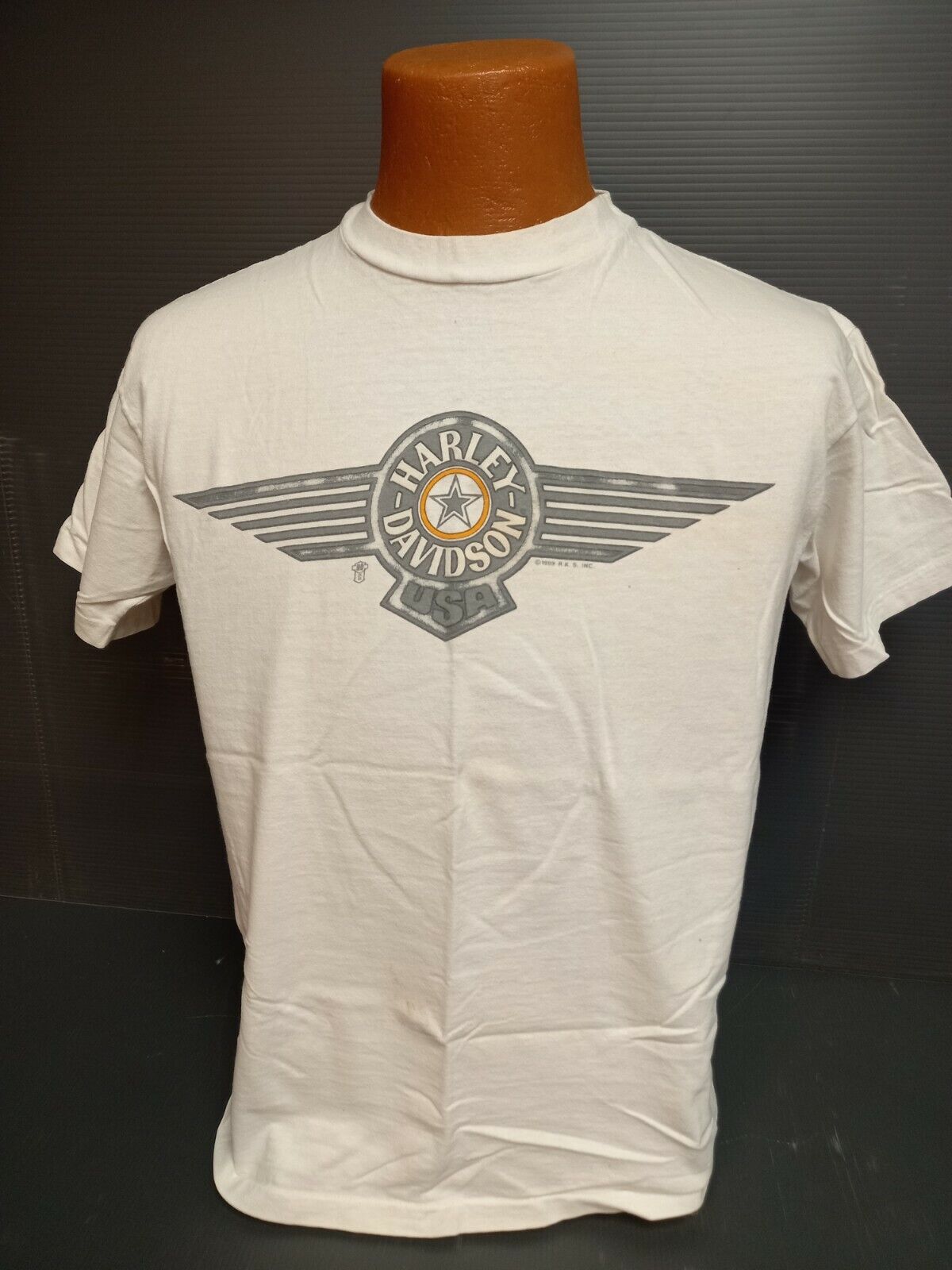 Rare Vintage Harley Davidson Large T-Shirt 1989 Harbor City L.A. California