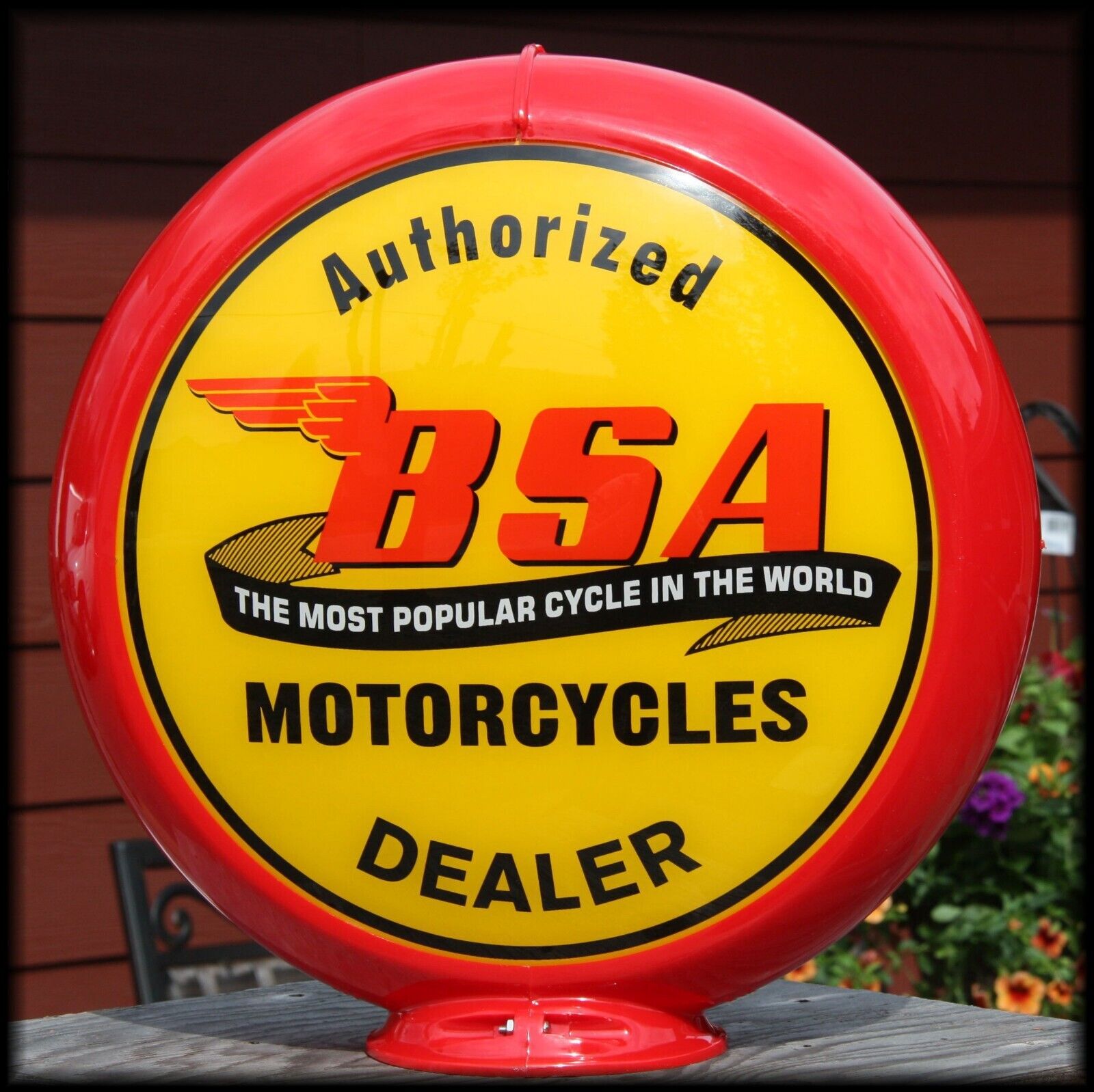 Authorized BSA Motorcycles Dealer - Gas Pump Globe ~ 