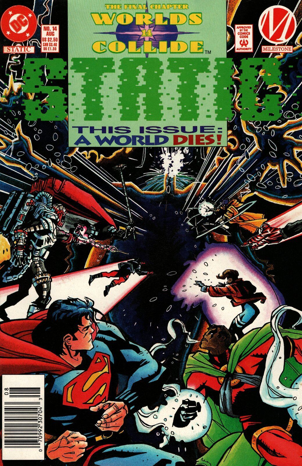 Static #14 Newsstand Cover (1993-1997) DC Comics