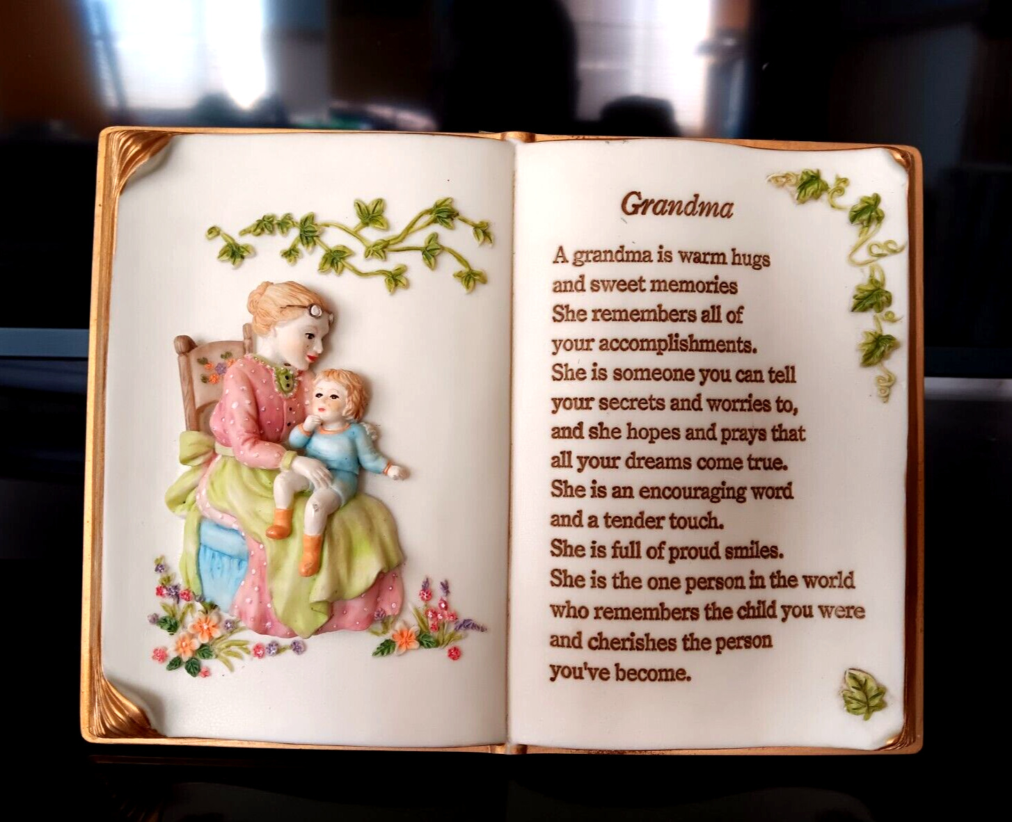 Montefiori Collection Italy Grandma Reading with Child Standing Picture
