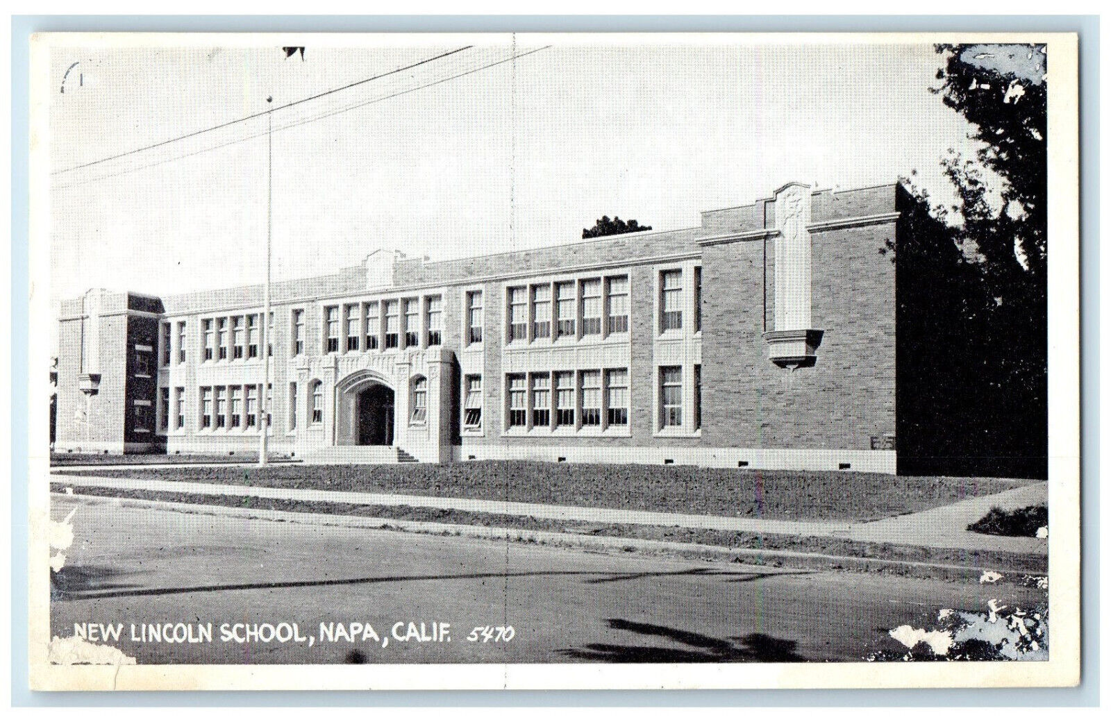 c1940's New Lincoln School Napa California CA Vintage Unposted Postcard