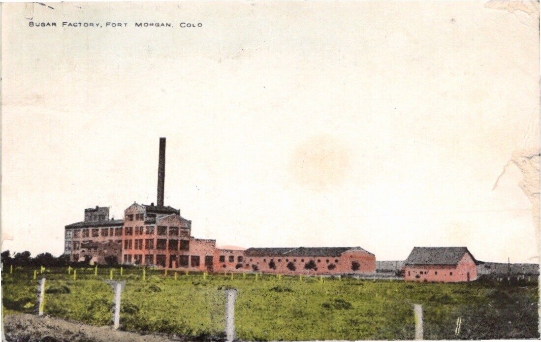 Fort Morgan Colorado Postcard 1914 Sugar Factory Building