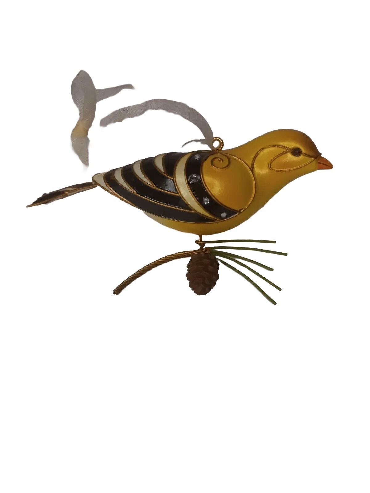 2008 Hallmark Ornament Goldfinch Yellow Beauty of Birds #4 in Series 