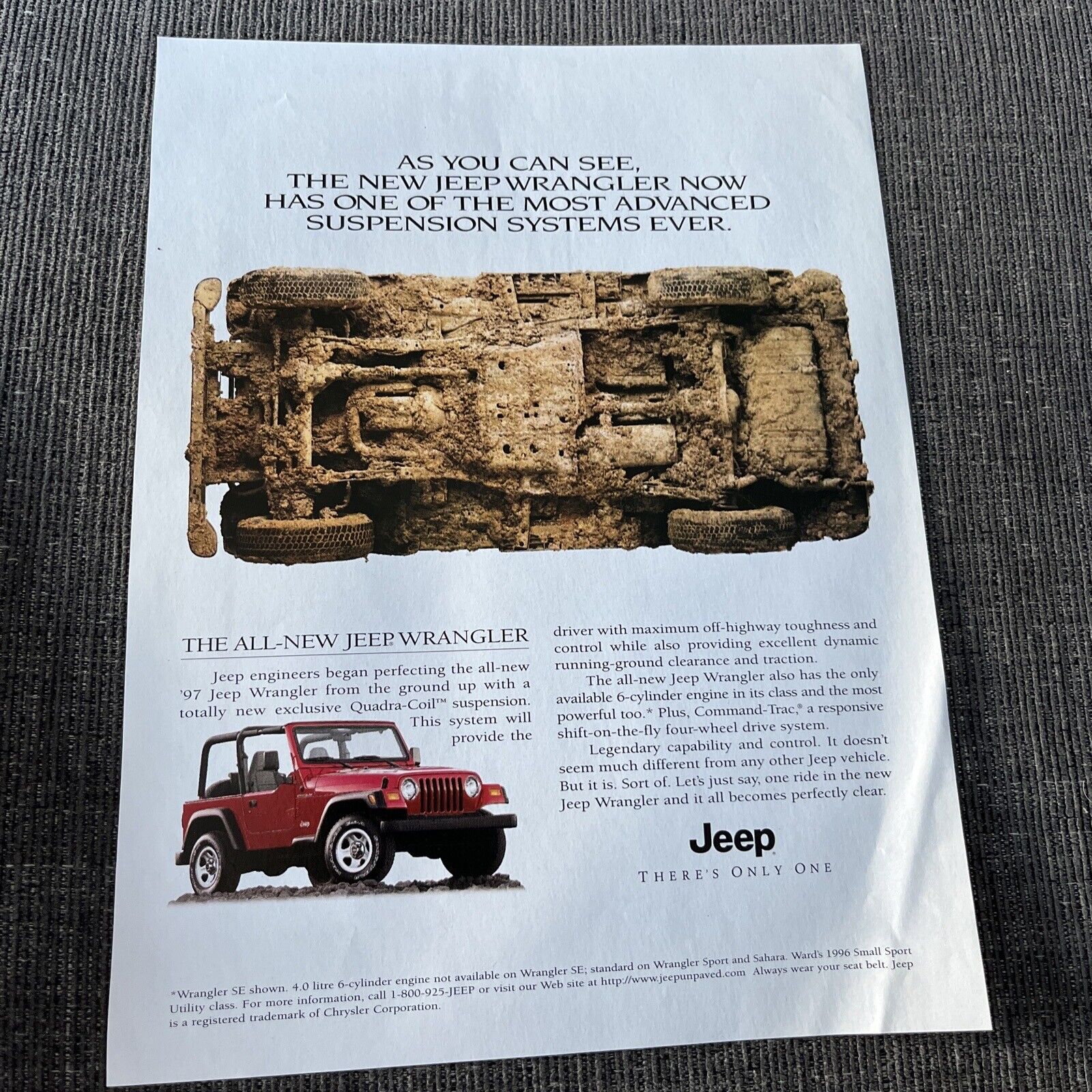 1997 Jeep Wrangler Ad Red SUV