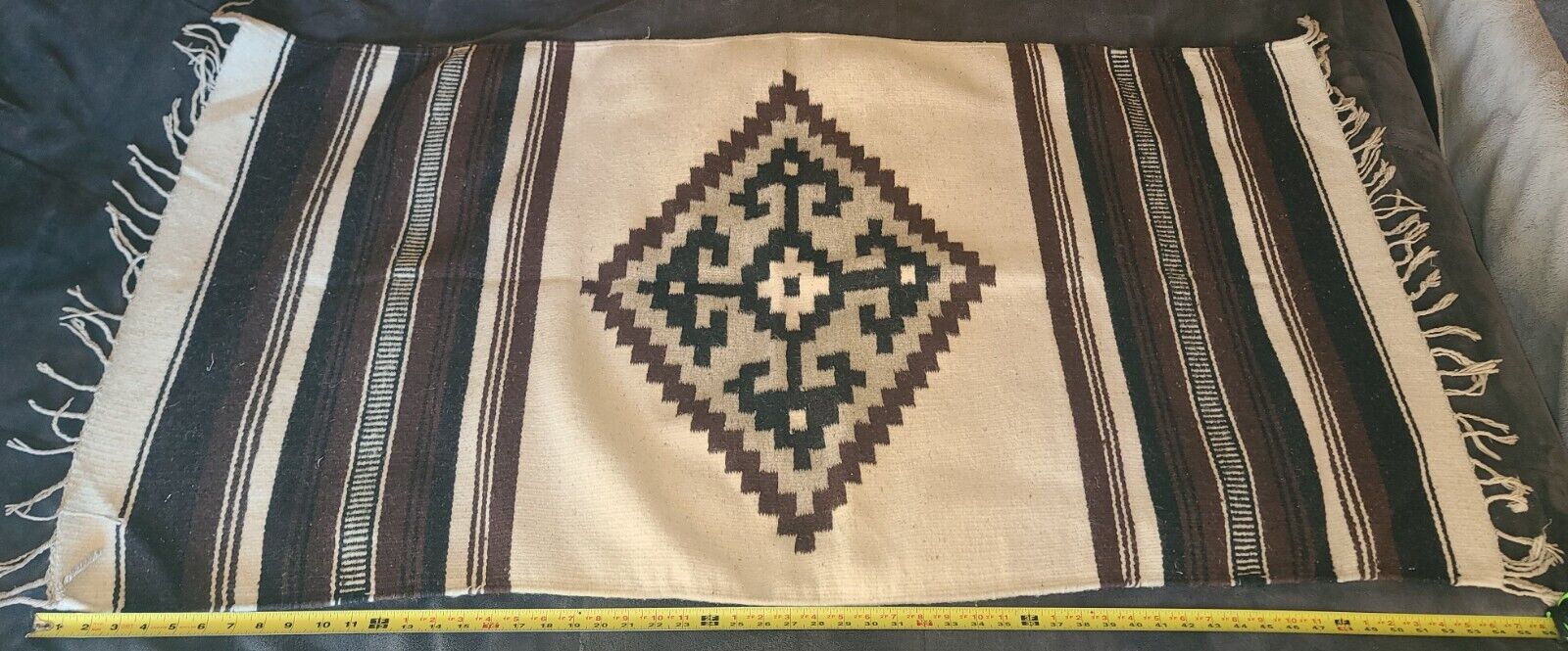 Vintage Zapotec Wool Rug From Mexico, Great Condition Great Gift *Not Navajo*