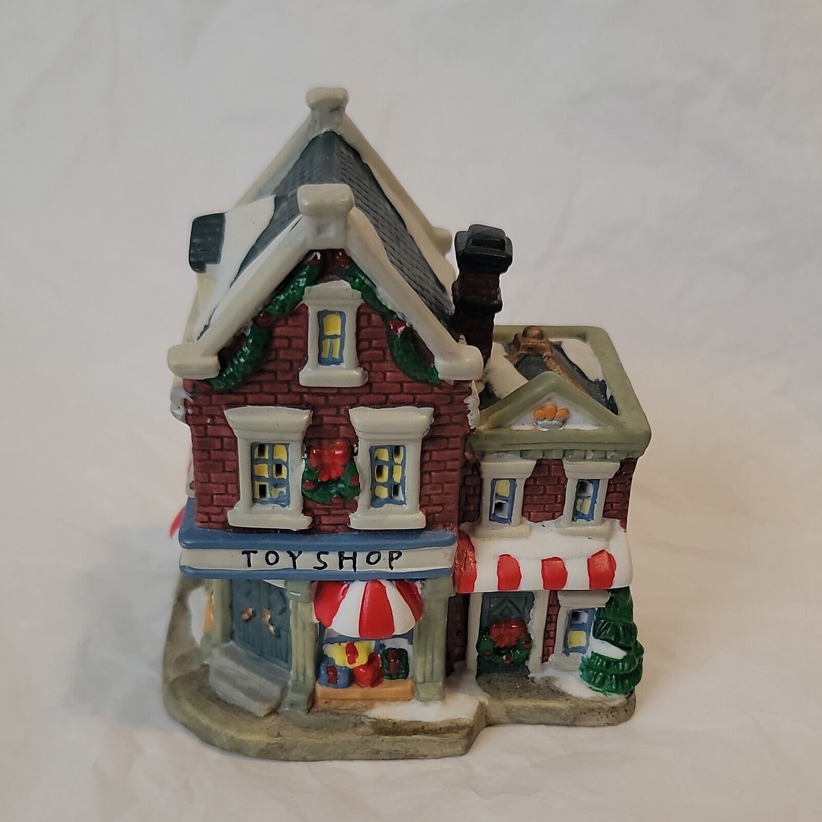 Wellington Square Christmas Village Toy Shop Ceramic Holiday Village Decoration